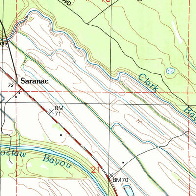 United States Geological Survey Saranac, LA (1994, 24000-Scale) digital map