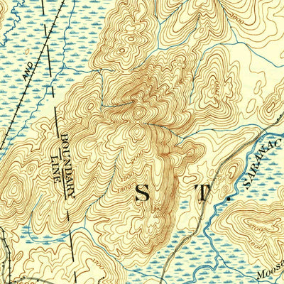 United States Geological Survey Saranac Lake, NY (1904, 62500-Scale) digital map