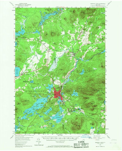 United States Geological Survey Saranac Lake, NY (1955, 62500-Scale) digital map