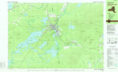 United States Geological Survey Saranac Lake, NY (1978, 25000-Scale) digital map