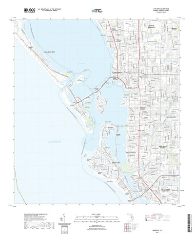 United States Geological Survey Sarasota, FL (2021, 24000-Scale) digital map