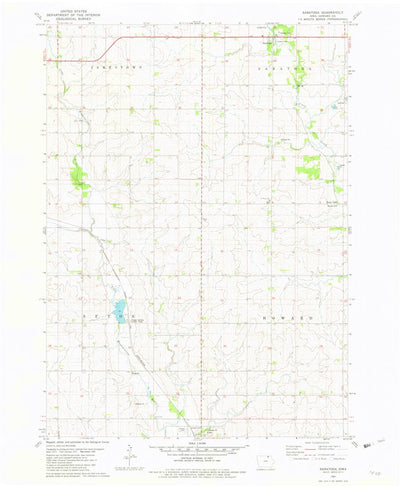 United States Geological Survey Saratoga, IA (1981, 24000-Scale) digital map