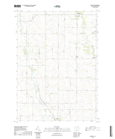 United States Geological Survey Saratoga, IA (2022, 24000-Scale) digital map