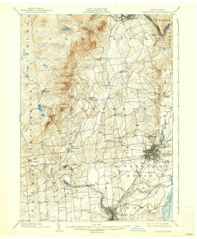United States Geological Survey Saratoga, NY (1902, 62500-Scale) digital map