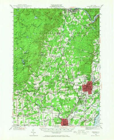 United States Geological Survey Saratoga, NY (1947, 62500-Scale) digital map