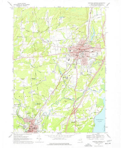United States Geological Survey Saratoga Springs, NY (1967, 24000-Scale) digital map