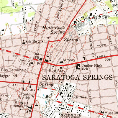 United States Geological Survey Saratoga Springs, NY (1967, 24000-Scale) digital map