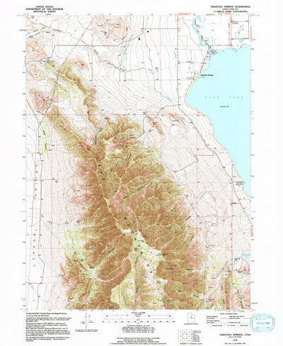 United States Geological Survey Saratoga Springs, UT (1994, 24000-Scale) digital map