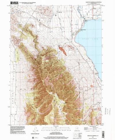 United States Geological Survey Saratoga Springs, UT (1997, 24000-Scale) digital map