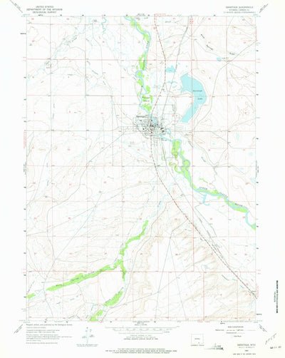 United States Geological Survey Saratoga, WY (1961, 24000-Scale) digital map