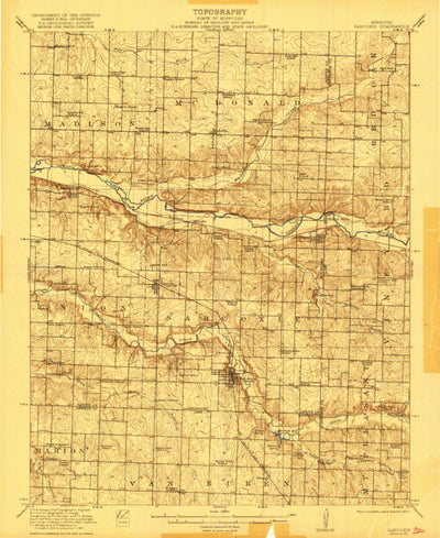 United States Geological Survey Sarcoxie, MO (1921, 62500-Scale) digital map
