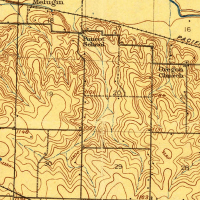 United States Geological Survey Sarcoxie, MO (1921, 62500-Scale) digital map