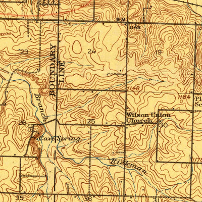 United States Geological Survey Sarcoxie, MO (1921, 62500-Scale) digital map