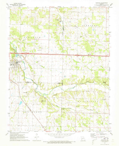 United States Geological Survey Sarcoxie, MO (1971, 24000-Scale) digital map
