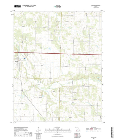 United States Geological Survey Sarcoxie, MO (2021, 24000-Scale) digital map