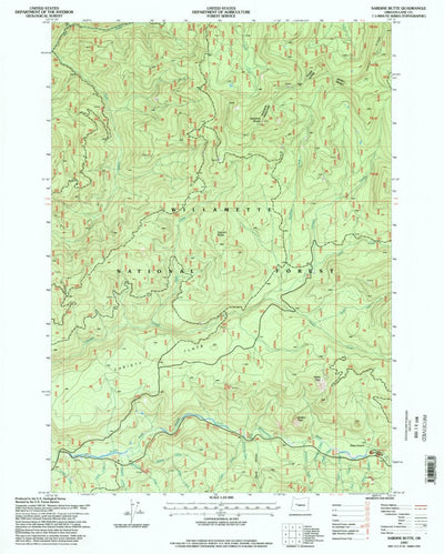 United States Geological Survey Sardine Butte, OR (1997, 24000-Scale) digital map