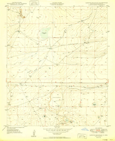 United States Geological Survey Sardine Mountain, NM (1949, 24000-Scale) digital map