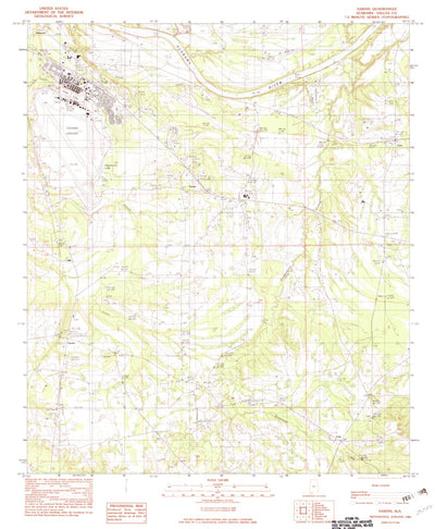 United States Geological Survey Sardis, AL (1982, 24000-Scale) digital map