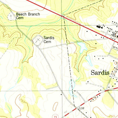 United States Geological Survey Sardis, GA (1978, 24000-Scale) digital map