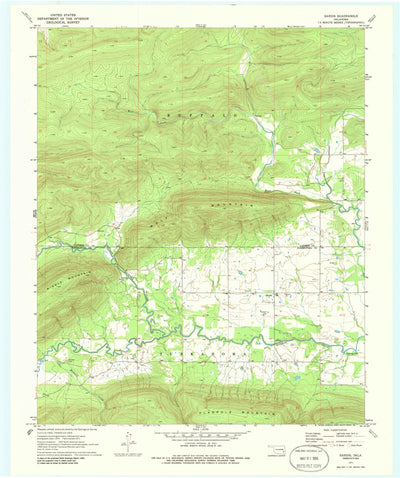 United States Geological Survey Sardis, OK (1971, 24000-Scale) digital map