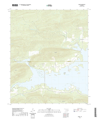 United States Geological Survey Sardis, OK (2022, 24000-Scale) digital map