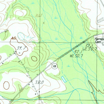 United States Geological Survey Sardis, SC (1986, 24000-Scale) digital map