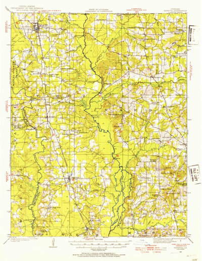 United States Geological Survey Sarepta, LA (1922, 62500-Scale) digital map