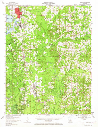 United States Geological Survey Sarepta, LA (1956, 62500-Scale) digital map