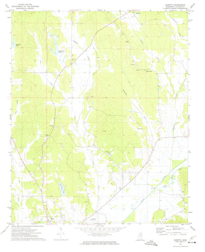 United States Geological Survey Sarepta, MS (1972, 24000-Scale) digital map