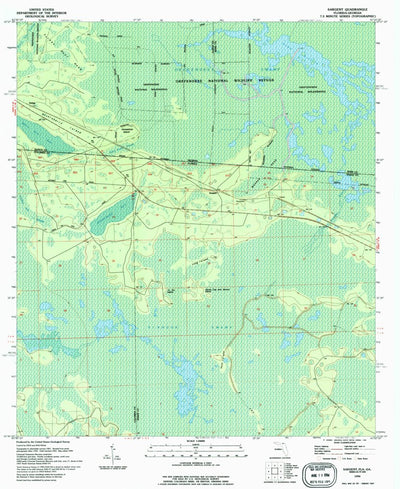 United States Geological Survey Sargent, FL-GA (1994, 24000-Scale) digital map