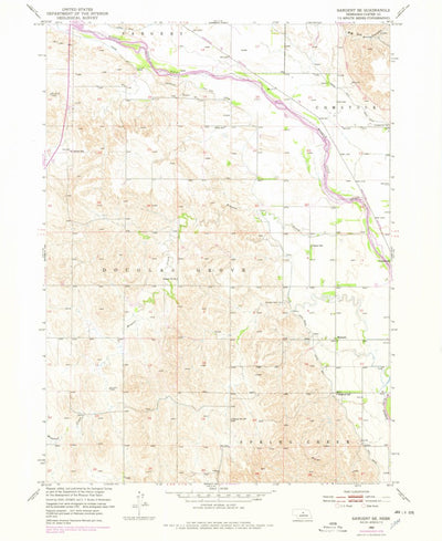 United States Geological Survey Sargent SE, NE (1952, 24000-Scale) digital map