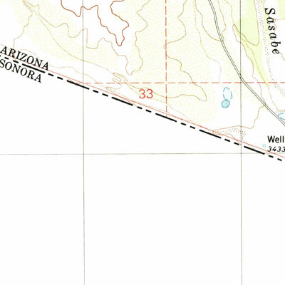 United States Geological Survey Sasabe, AZ (1979, 24000-Scale) digital map