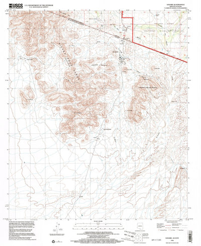 United States Geological Survey Sasabe, AZ (1996, 24000-Scale) digital map