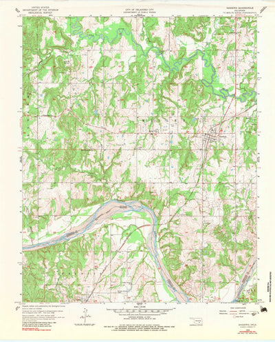 United States Geological Survey Sasakwa, OK (1958, 24000-Scale) digital map