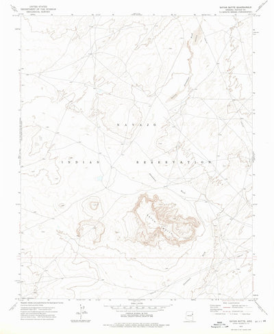 United States Geological Survey Satan Butte, AZ (1972, 24000-Scale) digital map