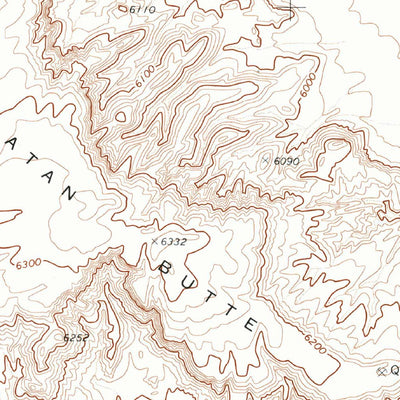 United States Geological Survey Satan Butte, AZ (1972, 24000-Scale) digital map