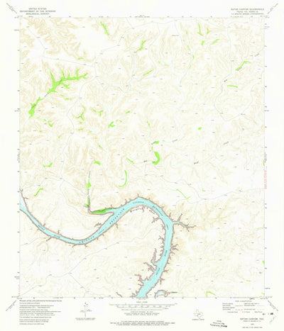 United States Geological Survey Satan Canyon, TX (1972, 24000-Scale) digital map