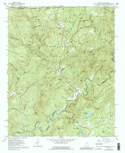United States Geological Survey Satolah, GA-SC-NC (1961, 24000-Scale) digital map