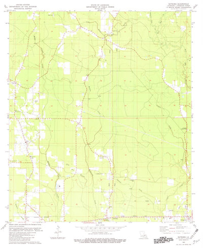 United States Geological Survey Satsuma, LA (1980, 24000-Scale) digital map