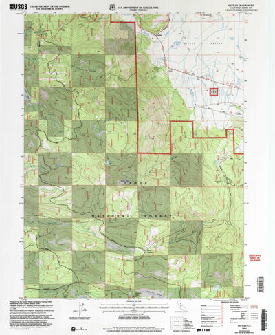 United States Geological Survey Sattley, CA (2000, 24000-Scale) digital map