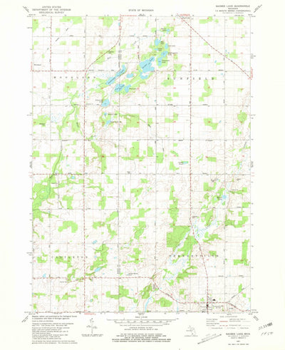 United States Geological Survey Saubee Lake, MI (1981, 24000-Scale) digital map