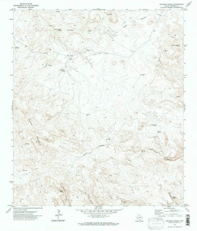 United States Geological Survey Sauceda Ranch, TX (1971, 24000-Scale) digital map