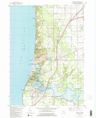 United States Geological Survey Saugatuck, MI (1981, 24000-Scale) digital map