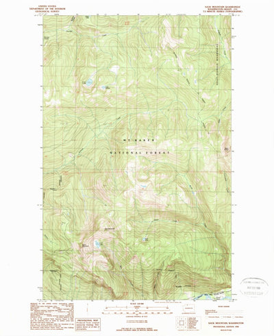 United States Geological Survey Sauk Mountain, WA (1989, 24000-Scale) digital map