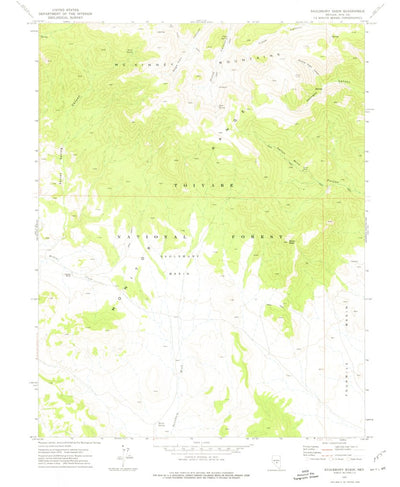 United States Geological Survey Saulsbury Basin, NV (1971, 24000-Scale) digital map
