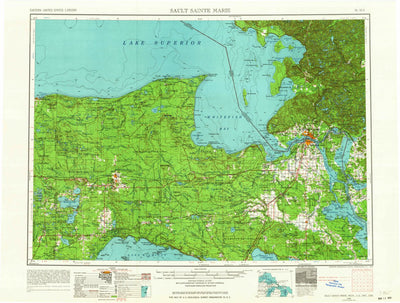 United States Geological Survey Sault Sainte Marie, MI (1956, 250000-Scale) digital map