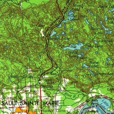 United States Geological Survey Sault Sainte Marie, MI (1956, 250000-Scale) digital map