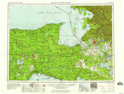 United States Geological Survey Sault Sainte Marie, MI (1958, 250000-Scale) digital map
