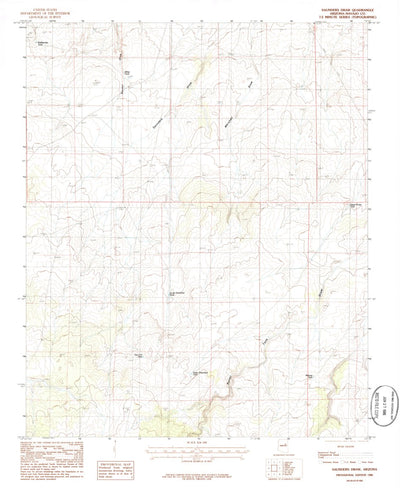 United States Geological Survey Saunders Draw, AZ (1986, 24000-Scale) digital map
