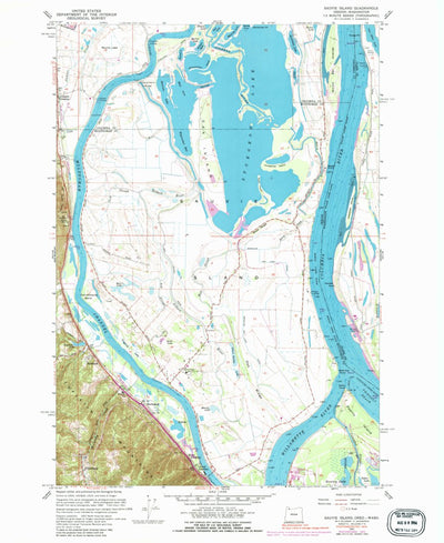 United States Geological Survey Sauvie Island, OR-WA (1961, 24000-Scale) digital map
